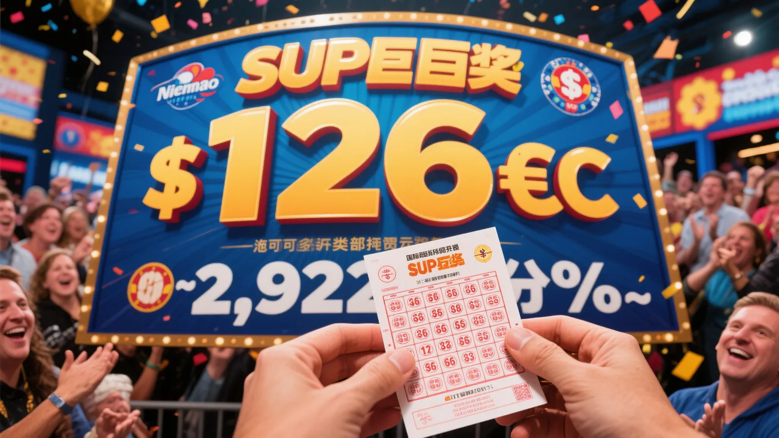 彩民！126亿超级大奖震撼来袭，命中概率仅2.92亿分之一！