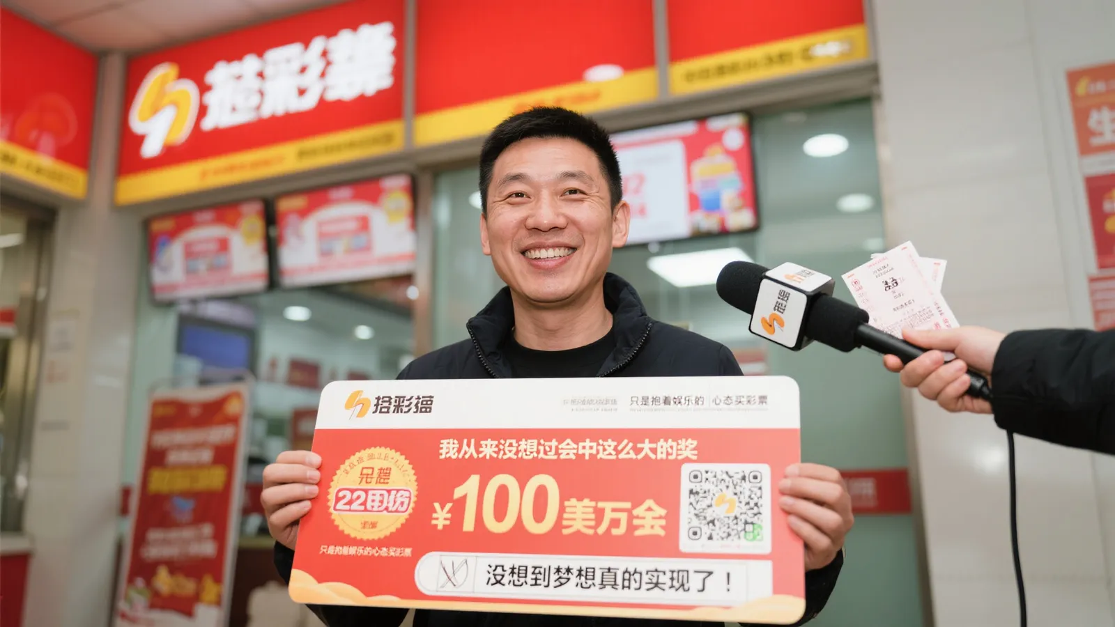 男子10元自选号击中大乐透千万大奖，兑奖时激动到手抖签字