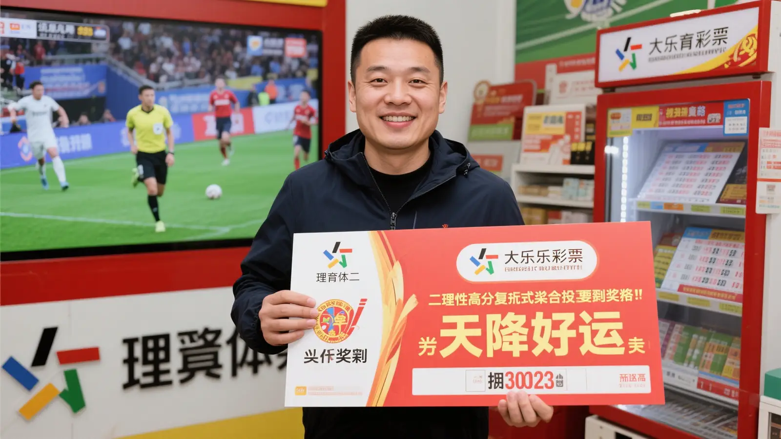 男子凭竞彩奖金购彩，喜中大乐透2220万大奖
