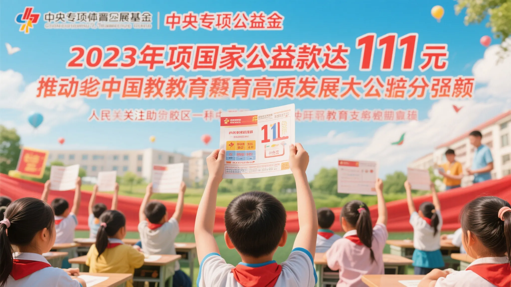 中央彩票公益金111亿元注入，推动教育事业腾飞