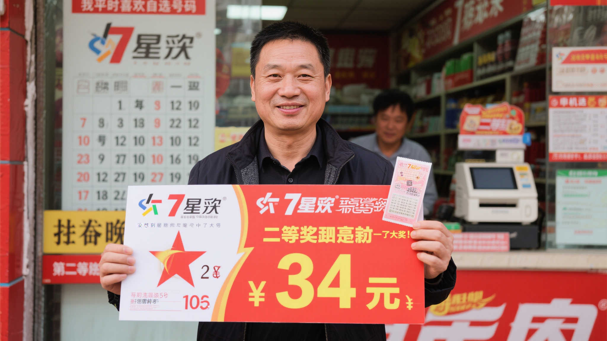 7星彩爱好者10元中二等34万 机选意外胜过自选-票