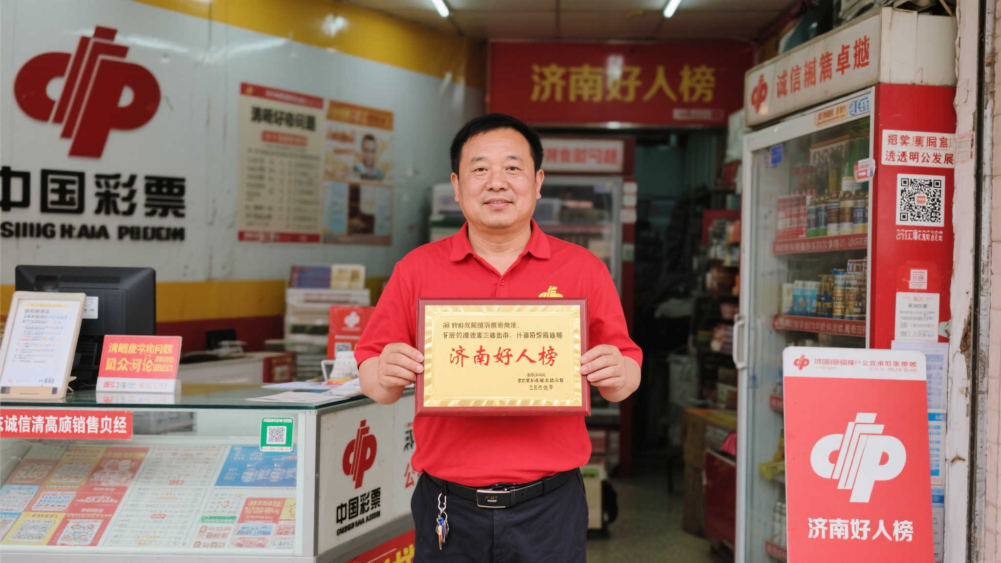 济南好人榜迎来福彩诚信使者